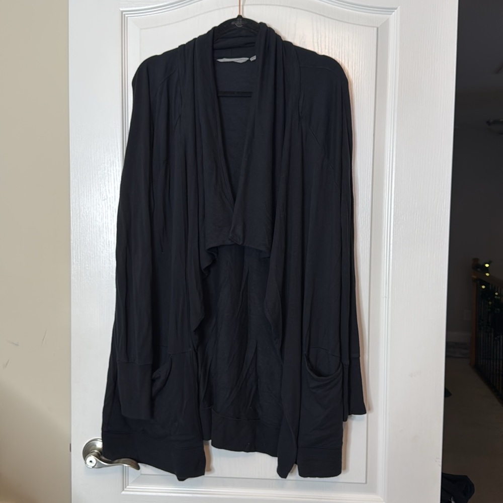 Athleta Studio Wrap Black Cardigan XL - Picture 5 of 16